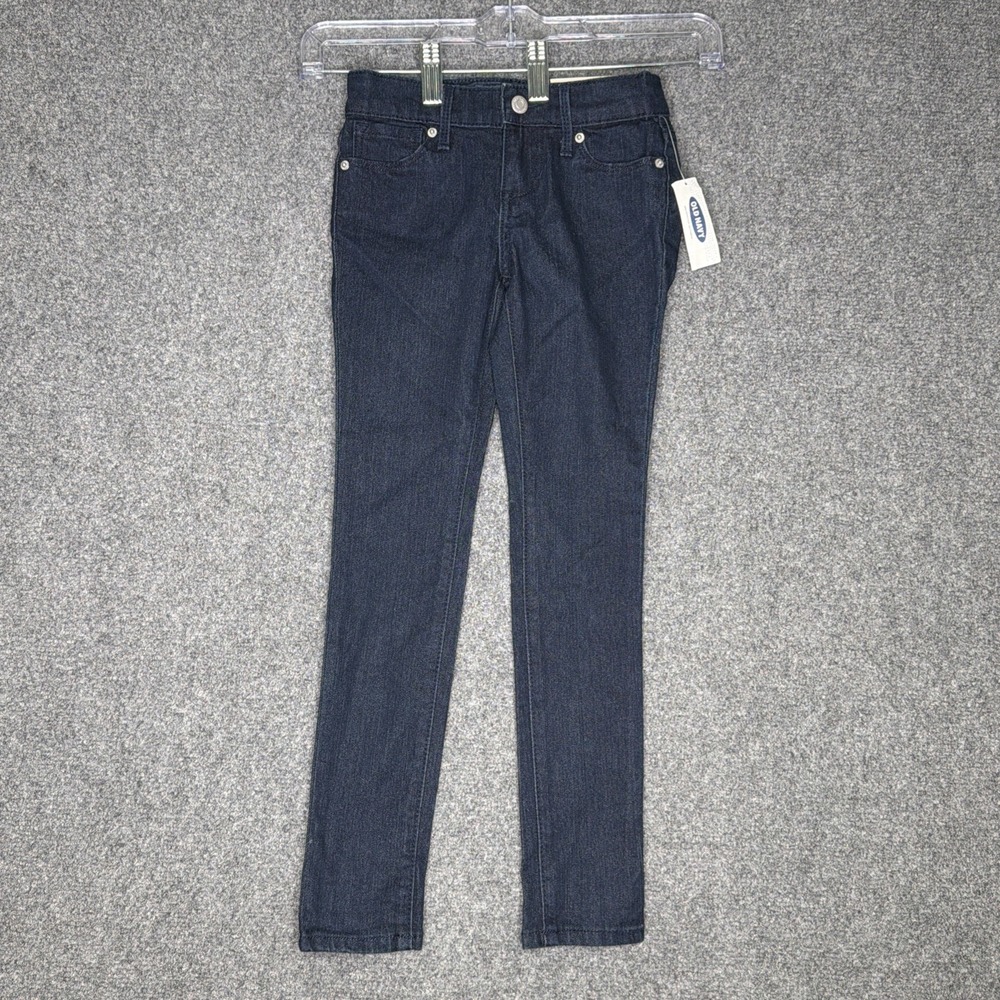 Old Navy Girls Size 6 Slim Super Skinny Jeans Dark Wash Blue Extra Stretch NWT